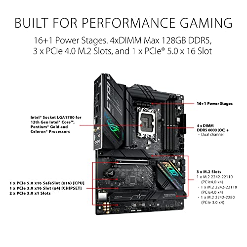 Asus ROG Strix B660-F Gaming Wi-Fi Intel B660 4*DDR5 3*M.2 4*SataIII sk1700 HDMI/DP ATX ASUS