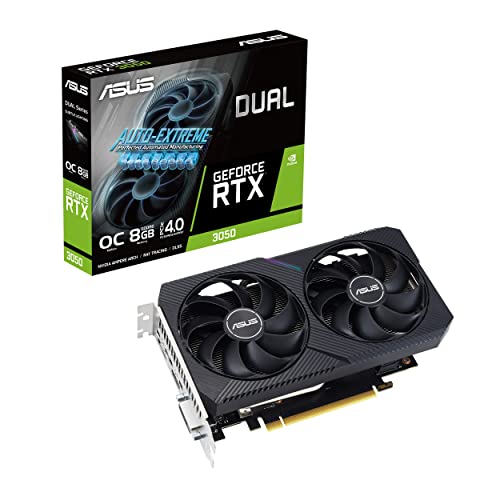 Asus GeForce Dual RTX 3050 8GB GDDR6 HDMI/DVI/DisplayPort PCi Ex 4.0 16x - DUAL-RTX3050-O8G-V2 ASUS