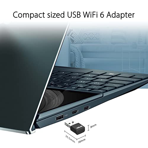 ASUS USB-AX55 Nano Dongle USB Wi-Fi Dual-band AX1800 USB 2.0 ASUS