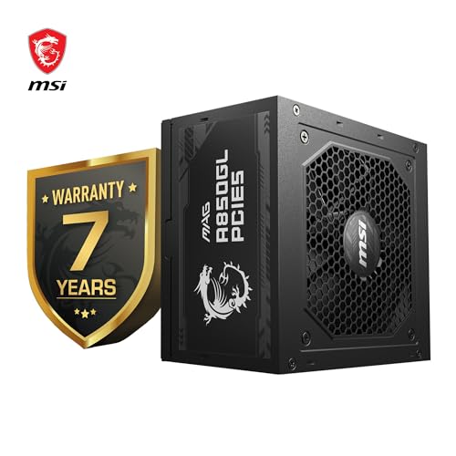MSI MAG A850GL PCIE5 850W Modulare 80+ Gold Attivo PFC ATX 3.0 MSI Microstar