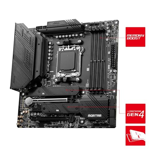 MSI MAG B650M Mortar Wi-Fi AMD B650 4*DDR5 2*M.2 6*SataIII skAM5 HDMI/DP mATX MSI Microstar