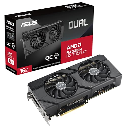 ASUS Dual Radeon RX 7800 XT OC Edition 16GB GDDR6 HDMI/3*DisplayPort PCi Ex 4.0 16x ASUS