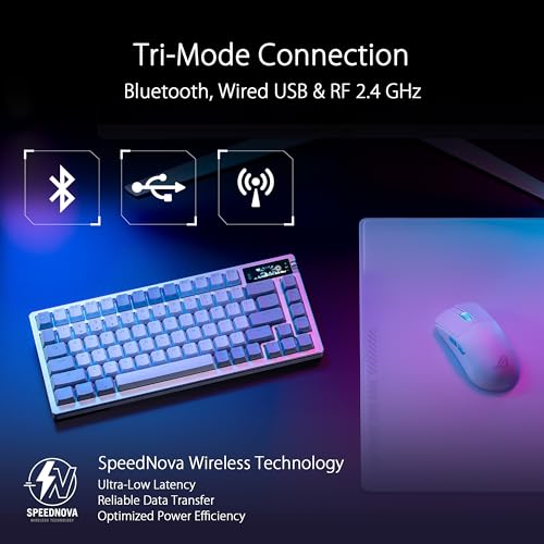 Asus ROG Azoth White Tastiera da Gaming RGB USB/Bluetooth/RF Layout IT ASUS