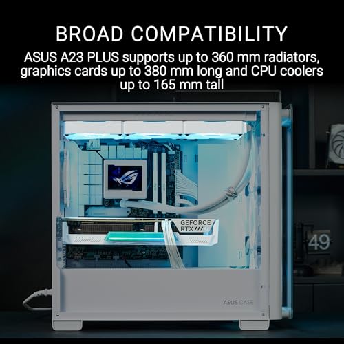 Asus A21 Plus TG ARGB White Mini Tower No-Power Vetro Temperato minITX/mATX ASUS