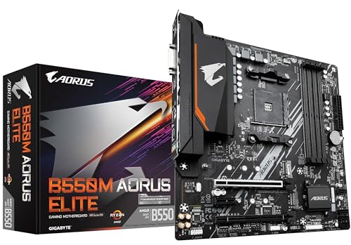 Gigabyte B550M Aorus Elite AMD B550 4*DDR4 2*M.2 4*SataIII skAM4 DVI/HDMI mATX Gigabyte