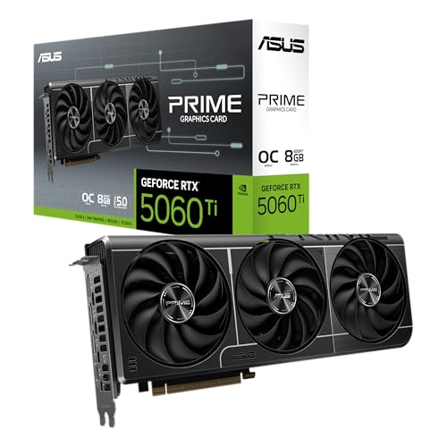 ASUS Prime GeForce RTX 5060 Ti OC Edition 8GB GDDR7 DLSS4 1*HDMI/3*DisplayPort PCi Ex 5.0 16x ASUS