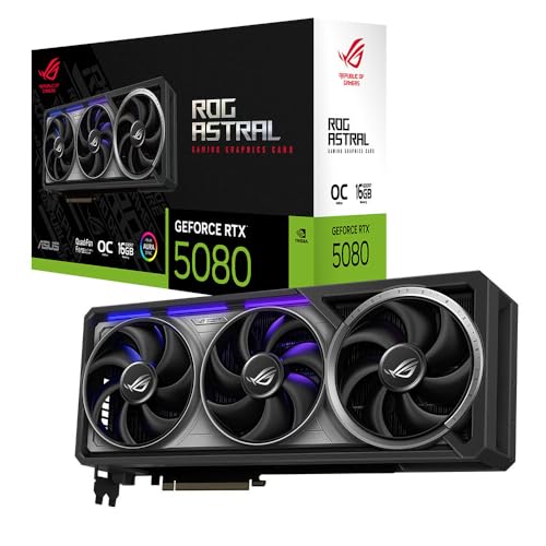 ASUS ROG Astral GeForce RTX 5080 OC Edition 16GB GDDR7 DLSS4 2*HDMI/3*DP PCi Ex 5.0 16x ASUS