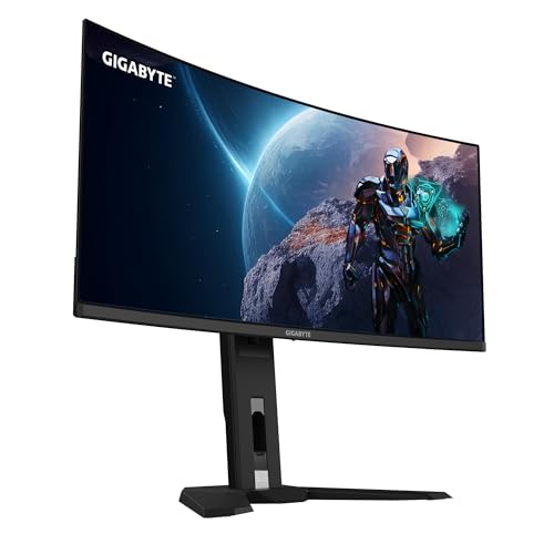 GIGABYTE MO34WQC Monitor Curvo 34" OLED 175Hz WQHD 0,03ms Multimediale Hub USB 2*HDMI/DisplayPort Gigabyte