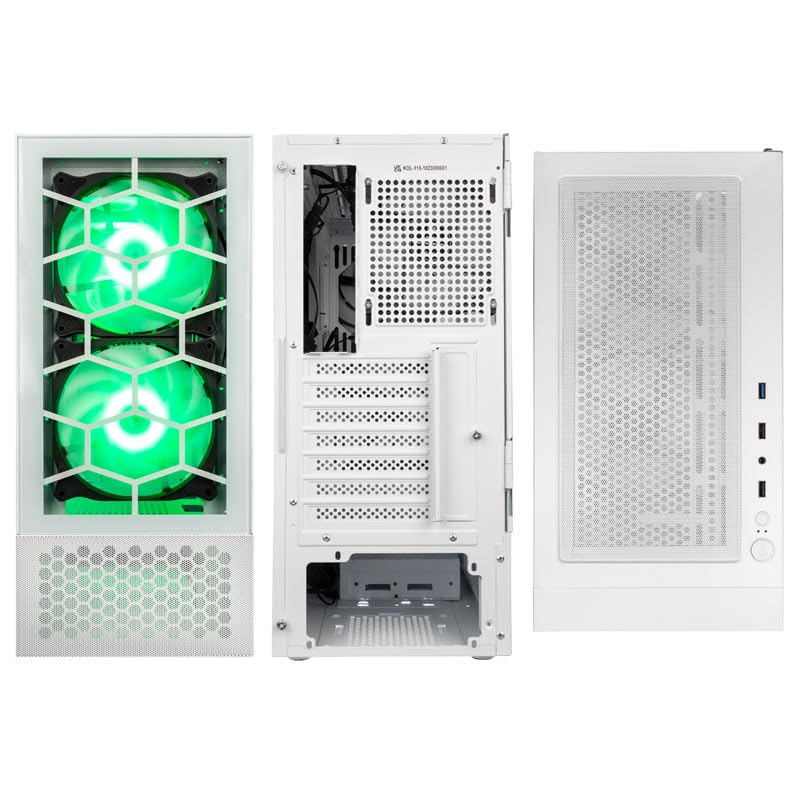 Kolink Observatory MX Glass White ARGB Case Mid-Tower Vetro Temperato No-Power minITX/mATX/ATX Kolink