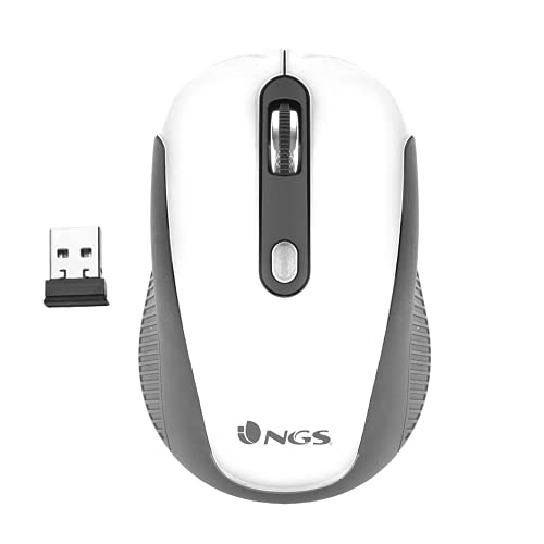 NGS White Haze Mouse Ottico 1600Dpi Wireless Nero/Bianco NGS