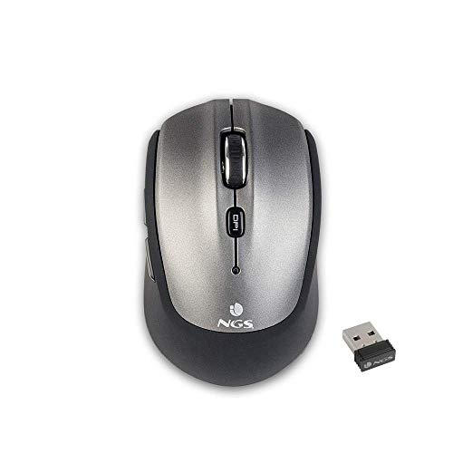 NGS Frizz BT Mouse Ottico BT/Wi-Fi 1600DPI 5 Tasti Ambidestro Grigio NGS