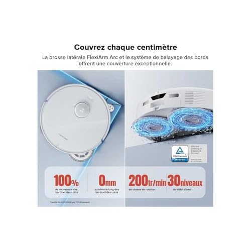 Roborock Qrevo Curv White Aspirapolvere Robot con Navigazione Intelligente e Stazione di Pulizia RoboRock