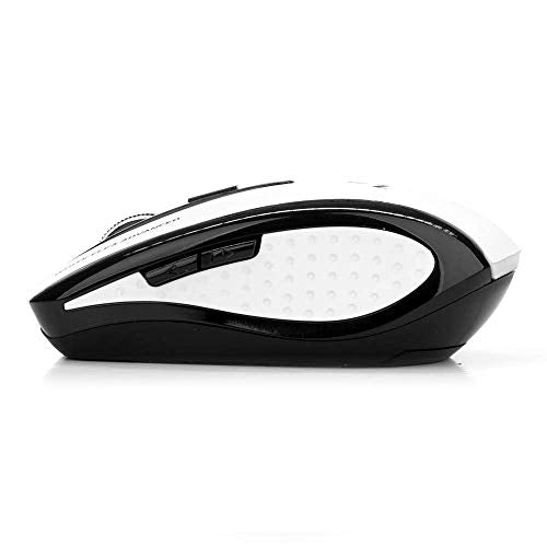NGS Flea Advanced RF Mouse Wireless Ottico 1600DPI 6 Tasti Nero/Bianco NGS