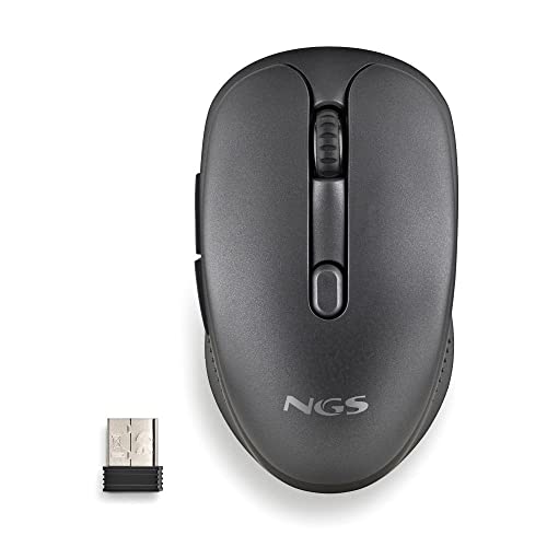 NGX Evo Rust Mouse Ottico Wireless 1600DPI 5 Tasti Nero NGS