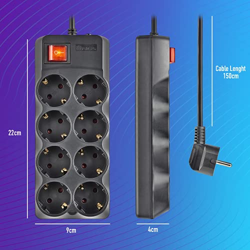 NGS Surge Pole 800 Multipresa 8*Schuko NGS