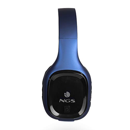 NGS Artica Sloth Cuffie Bluetoot con cavo e senza cavo, Musica e Chiamate, Nero, Blu NGS