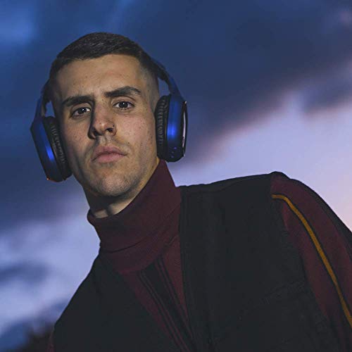 NGS Artica Sloth Cuffie Bluetoot con cavo e senza cavo, Musica e Chiamate, Nero, Blu NGS