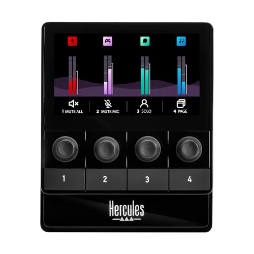 Hercules Stream 100 Controller audio 4 Tasti Nero Hercules