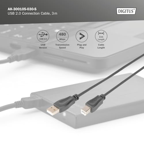 Digitus Cavo Stampante USB 2.0 Type-A/B 3m DIGITUS
