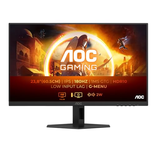 AOC 24G4XE Monitor 23,8" IPS 180Hz Full HD 1ms Multimediale G-SYNC 2*HDMI/DisplayPort AOC