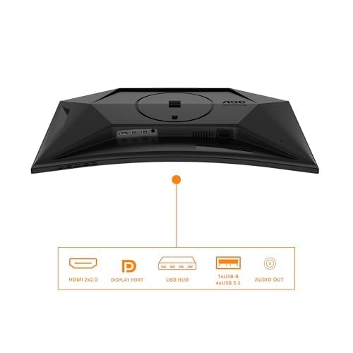 AOC C27G4ZXU Monitor Curvo 27" VA 280Hz Full HD 0,3ms Multimediale Hub USB 2*HDMI/DisplayPort AOC