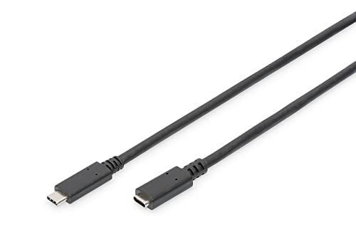 USB Type-C extension cable, type C M/F, 1.5m, 3A, 480MB, Version 2.0, bl DIGITUS