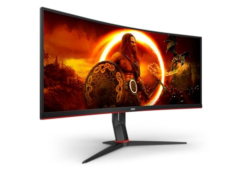 AOC CU34G2XP/BK Monitor Curvo 34" VA 180Hz WQHD 1ms HDR Multimediale USB 2*HDMI/2*DP AOC