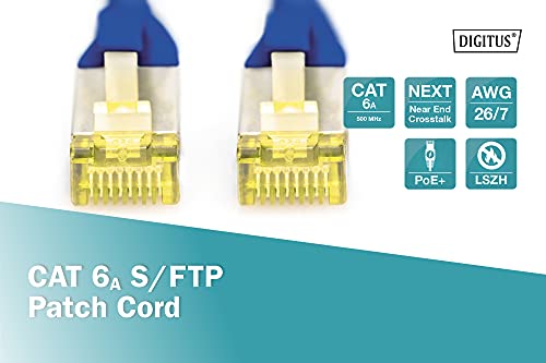 Digitus DK1644A005B Cavo Patch RJ45 Cat6A Doppia schermatura 0.5m Blu Add-On