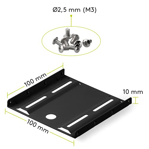 GOOBAY Adattatore Caddy Drive Bay Hard Disk da 2.5" a 3.5" GameSIDE&Tech