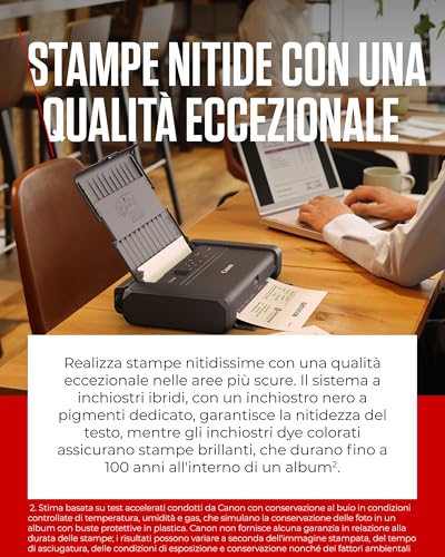Canon Pixma TR150 Stampante Portatile InkJet a Colori A4 Wi-Fi 9ppm CANON