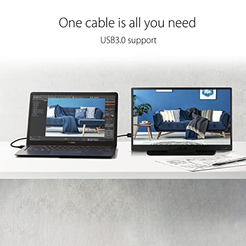 MONITOR ASUS PORTATILE LED 15.6" Wide MB165B 1366x768 10ms 220cd/m² 500:1 USB - Disponibile in 2-4 giorni lavorativi ASUS