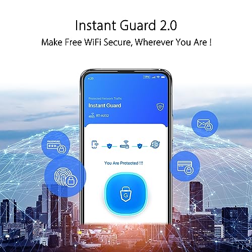 Asus RT-AX52 AiMesh Router Wireless AX 1800Mbps Dual Band Nero ASUS