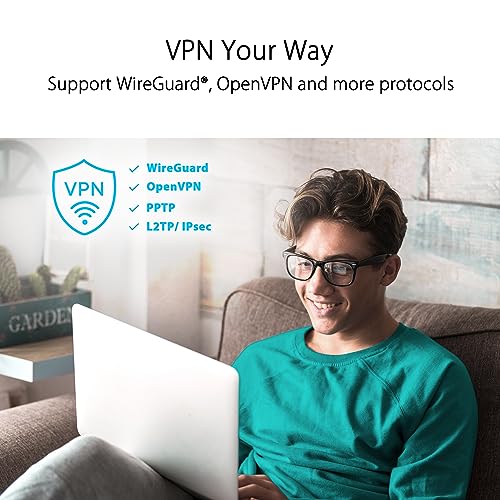 Asus RT-AX52 AiMesh Router Wireless AX 1800Mbps Dual Band Nero ASUS