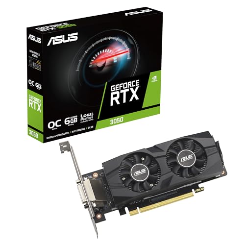 Asus GeForce RTX 3050 LP BRK OC Edition 6GB GDDR6 DLSS HDMI/DisplayPort/DVI-D PCI Ex. 4.0 16x ASUS