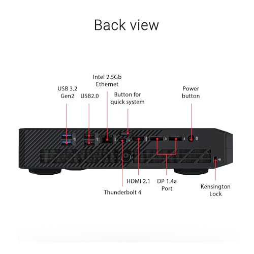 ASUS ROG NUC 14 Performance Intel Core Ultra 7 155H GeForce RTX 4060 Wi-Fi 6/Bluetooth No OS - PC Barebone ASUS