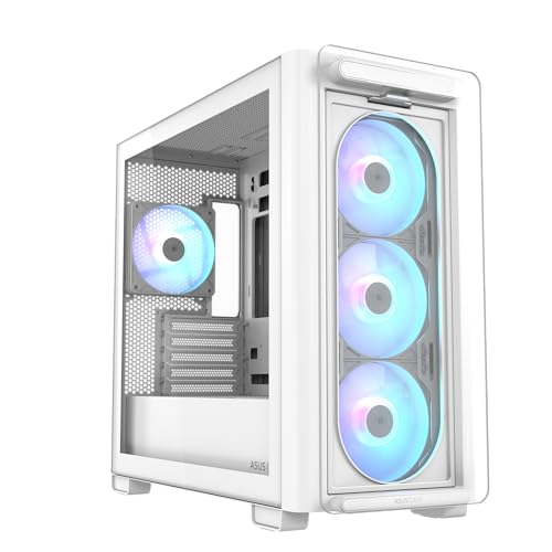 ASUS A23 Plus TG White ARGB Mini Tower No-Power Vetro Temperato minITX/mATX ASUS
