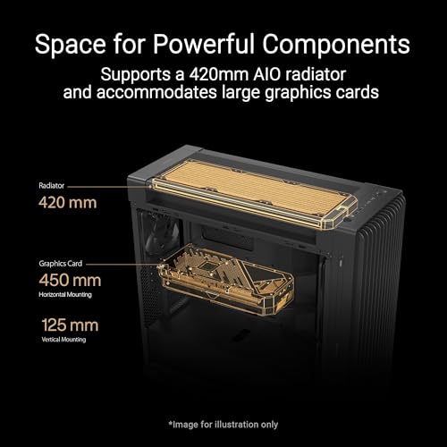 ASUS ProArt PA602 Wood Edition Case Mid Tower Vetro Temperato No-Power E-ATX/ATX/mATX/Mini-ITX ASUS