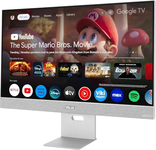 MONITOR ASUS LED 27" Wide ZenScreen Smart MS27UC IPS 3840x2160 5ms 350cd/m² 2x5W MM Reg.inH HDMI DP USB-C Docking Google TV - Disponibile in 2-4 giorni lavorativi ASUS