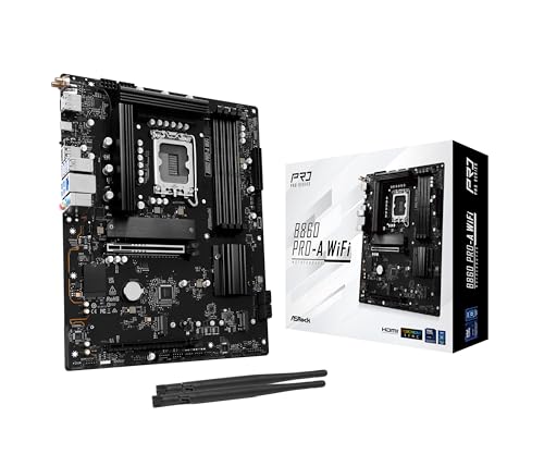 ASRock B860 Pro-A WiFi Intel B860 4*DDR5 3*M.2 4*SataIII sk1851 HDMI/Displayport ATX - Disponibile in 2-4 giorni lavorativi AsRock