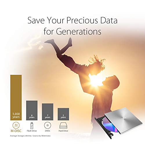 Asus ZenDrive U9M Masterizzatore Slim USB Silver - Disponibile in 2-4 giorni lavorativi ASUS