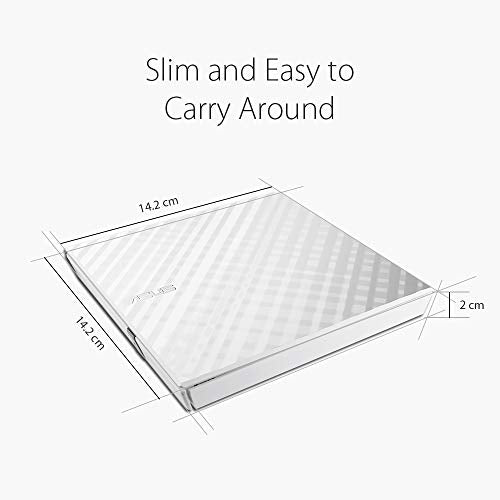 Asus SDRW-08D2SU-WHT DVD Supermulti 8x Esterno SLIM USB Bianco - Disponibile in 2-4 giorni lavorativi ASUS