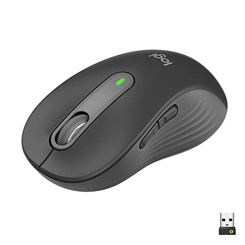 Logitech Signature M650 L Mouse Wireless Full Size - Per Mani Grandi, 2 Anni di Durata Batteria, Clic Silenziosi, Tasti Laterali Personalizzabili, Bluetooth, Compatibilità Multidispositivo. Colore Grafite LOGITECH