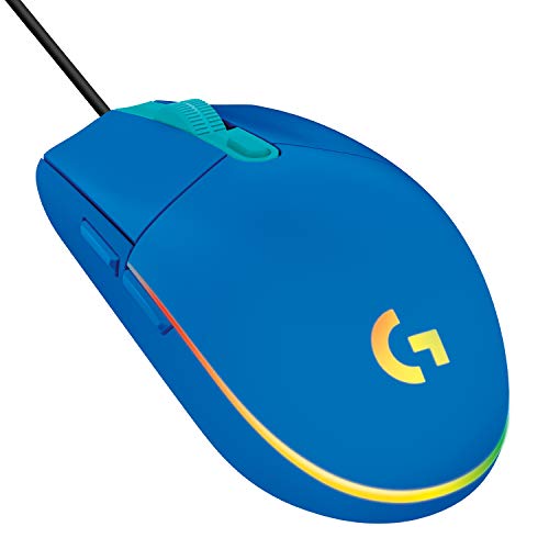 Logitech G203 Lightsync RGB Mouse Ottico 8000DPI 6 Tasti USB Blu LOGITECH
