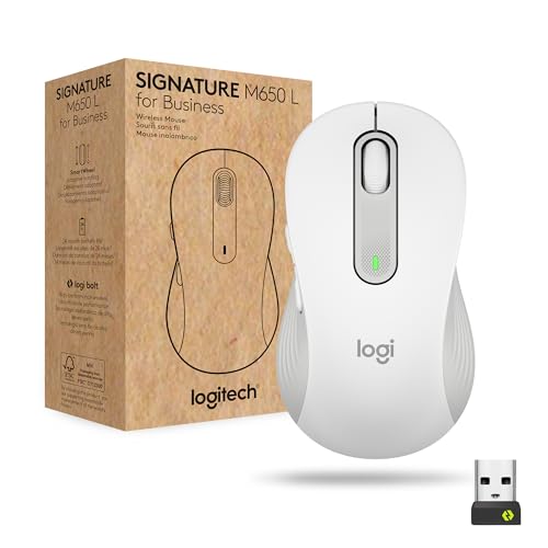 Logitech Signature M650 for Business Mouse Ottico 4000DPI 5 Tasti Wireless/Bluetooth Off-White LOGITECH