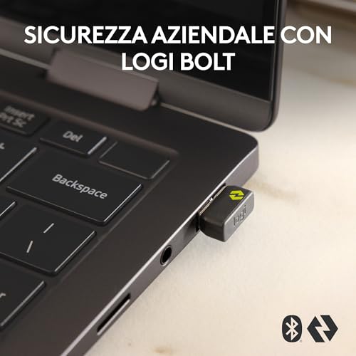 Logitech MX Anywhere 3S Mouse Ottico 8000DPI 6 Tasti Wireless/Bluetooth Pale Grey LOGITECH