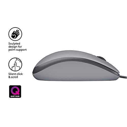 Logitech M110 Silent Mouse Ottico 1000DPI 3 Tasti USB LOGITECH