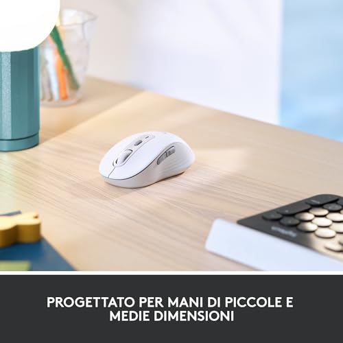 Logitech Signature M650 for Business Mouse Ottico 4000DPI 5 Tasti Wireless/Bluetooth Off-White LOGITECH