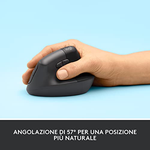 Logitech Lift Mouse Verticale Ottico Wireless 4 Tasti 4000dpi LOGITECH