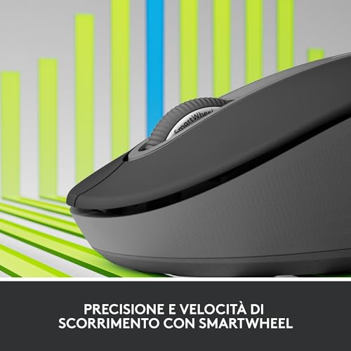 Logitech Signature M650 L for Business Mouse Ottico 4000DPI 5 Tasti Wireless/Bluetooth Grafite LOGITECH
