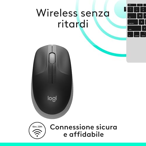 Mouse Wireless Logitech M190 Grigio GameSIDE&Tech